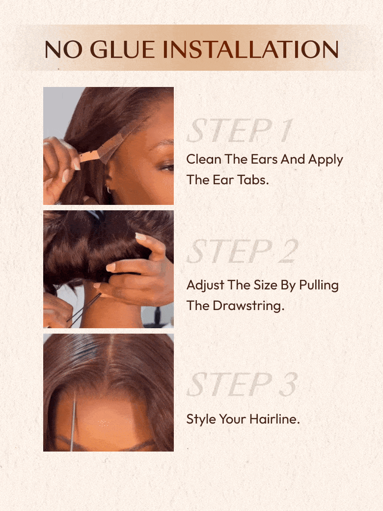 Glueless Auburn/Red Brown 13x4 Pre-Everything & 7x5 Lace Wig Loose Wave Adjustable Drawstring 150% Density