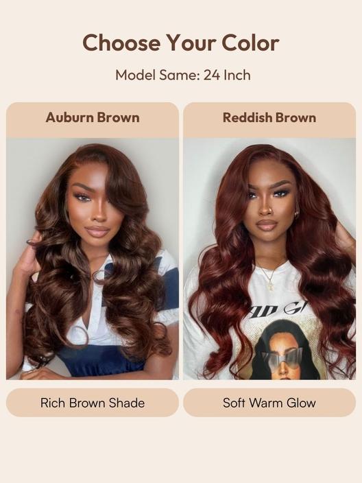 Glueless Auburn/Red Brown 13x4 Pre-Everything & 7x5 Lace Wig Loose Wave Adjustable Drawstring 150% Density
