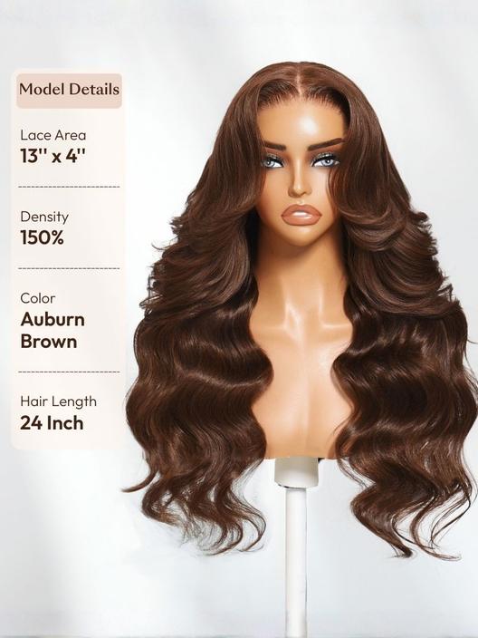 Glueless Auburn/Red Brown 13x4 Pre-Everything & 7x5 Lace Wig Loose Wave Adjustable Drawstring 150% Density