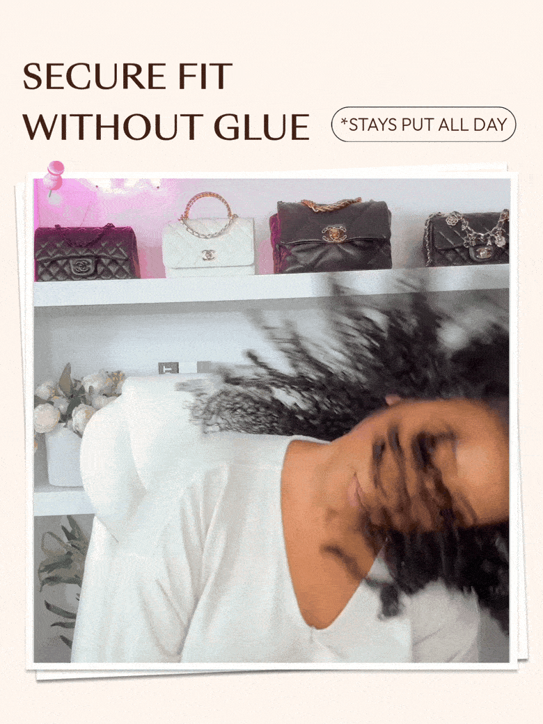 7x5 Bye-Bye Slip & 13x4 Pre Everything Curly Texture Premium Hair Drawstring Wig With Finger Coil Ends 150% Density
