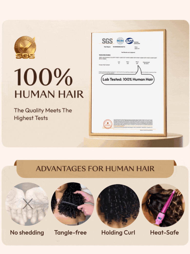 7x5 Bye-Bye Slip & 13x4 Pre Everything Curly Texture Premium Hair Drawstring Wig With Finger Coil Ends 150% Density
