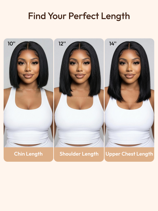 7x5 Bye-Bye Knots Glueless Lace Bleached Knots Pre Layered Bob With Drawstring Wig