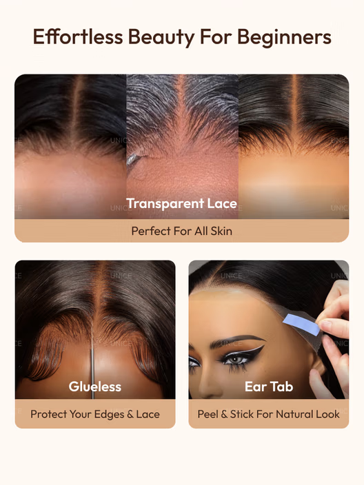 Balayage Highlights 100% Human Hair 13x4 Pre-Everything™ Lace Frontal Yaki Straight Drawstring Wig